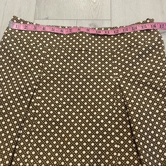 TALBOTS Lattice Trellis Print Box Pleat Skirt - Picture 5 of 12